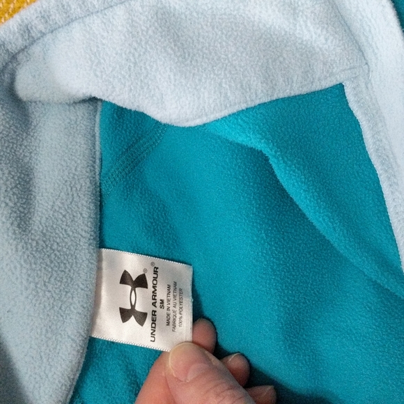 **Under Armour** Teal Light Weight Armour Fleece Small 1/4 Zip - Picture 4 of 6